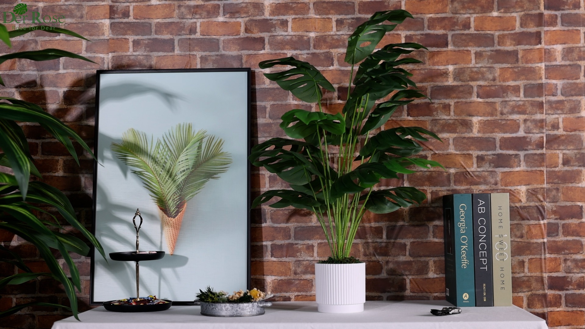 Artificial Monstera Plant Living Room